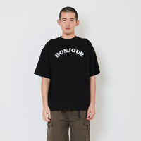 Men Embroidery Oversized Tee - Black - SM2412247D