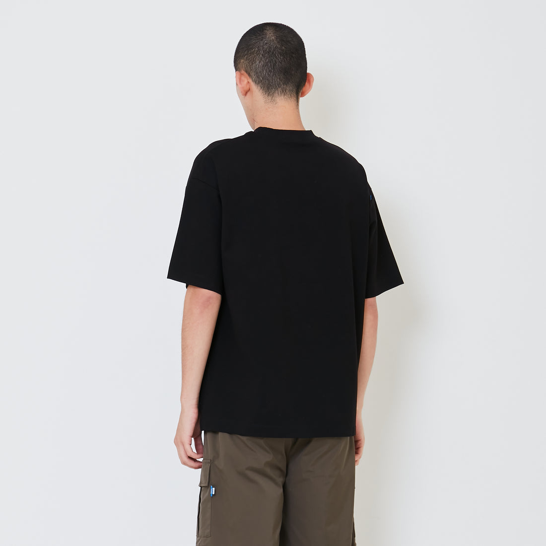 Men Embroidery Oversized Tee - Black - SM2412247D