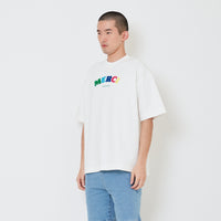 Men Embroidery Oversized Tee - Off White - SM2412248A