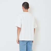 Men Embroidery Oversized Tee - Off White - SM2412248A