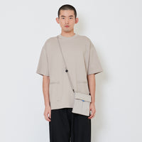 Men Detachable Patch Pocket Oversized Top - Light Grey - SM2412250B