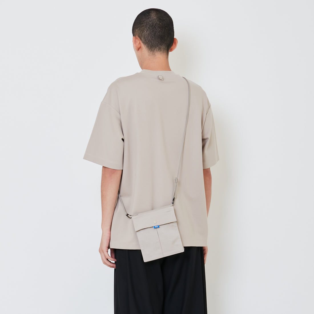 Men Detachable Patch Pocket Oversized Top - Light Grey - SM2412250B