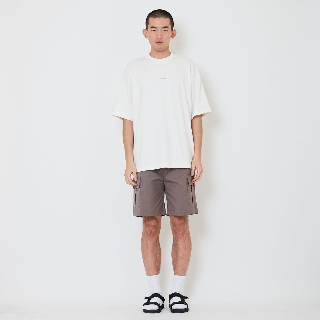 Men Nylon Shorts - Grey - SM2412252C