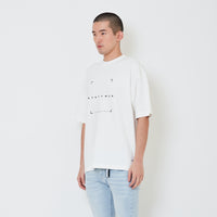 Men Printed Oversized Tee - Off White - SM2412256A