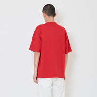 Men Printed Oversized Tee - Dark Red - SM2412256C