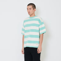 Men Oversized Stripe Sweater - Mint - SM2412257C