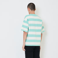 Men Oversized Stripe Sweater - Mint - SM2412257C