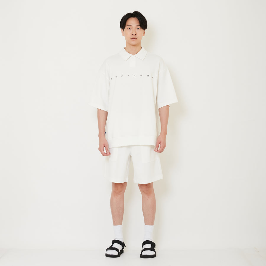 Men Sweat-Shorts - Off White - SM2412259A