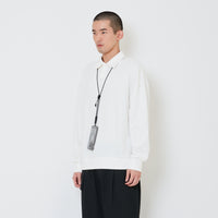 Men Oversized Polo Sweater - Off White - SM2412262A