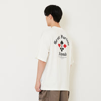 Men Printed Oversized Tee - Off White - SM2412268A