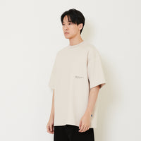 Men Embroidery Oversized Tee - Sand - SM2412269B