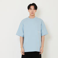 Men Embroidery Oversized Tee - Blue - SM2412269C