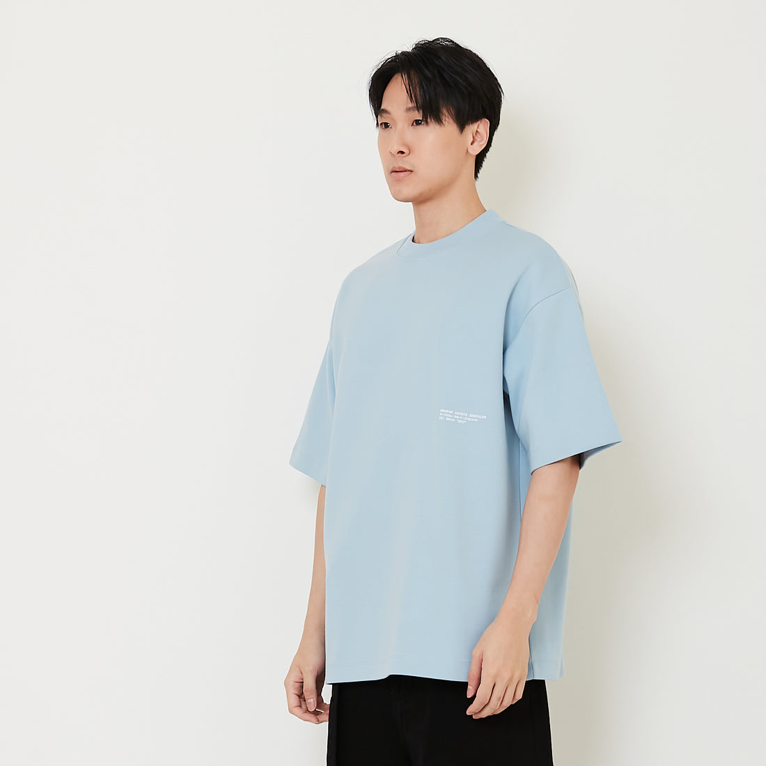 Men Embroidery Oversized Tee - Blue - SM2412269C