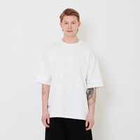 Men Hybrid Oversized Tee - Off White - SM2501009A