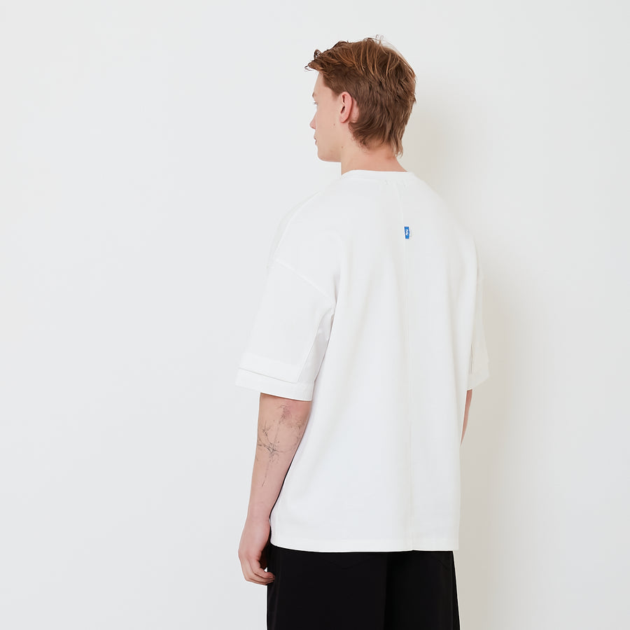 Men Hybrid Oversized Tee - Off White - SM2501009A