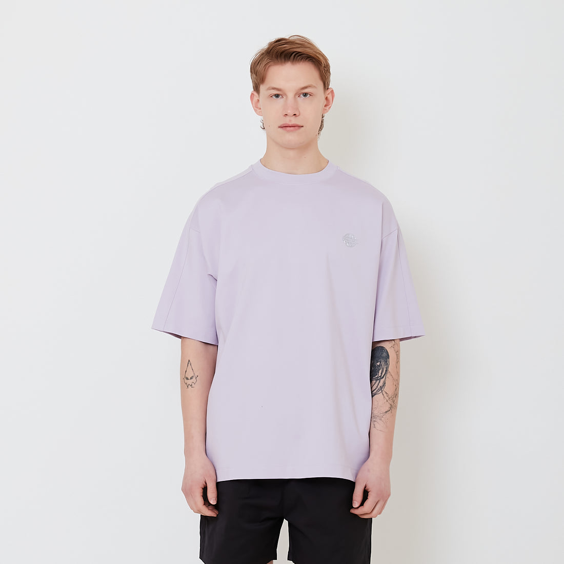 Men Oversized Printed Top - Light Purple - SM2501010B