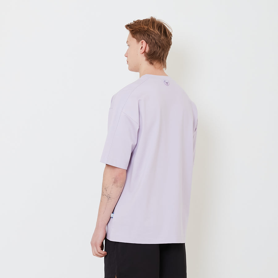 Men Oversized Printed Top - Light Purple - SM2501010B