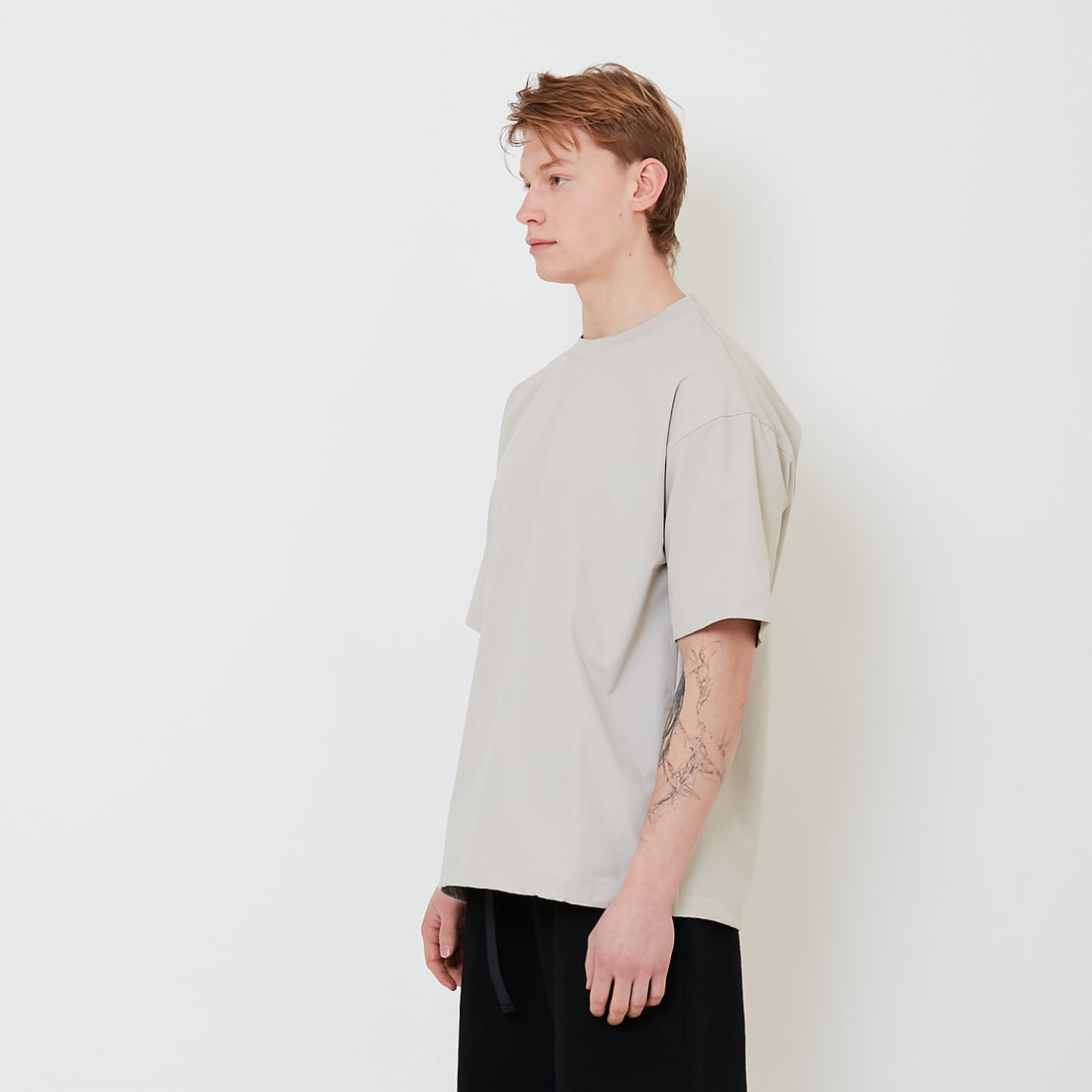 Men Oversized Tee - Beige - SM2501012A