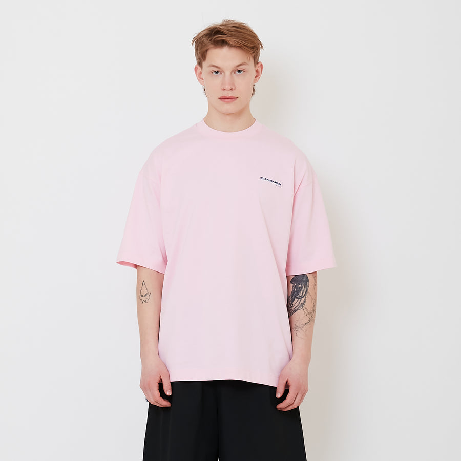 Men Printed Oversized Tee - Pink - SM2502030B