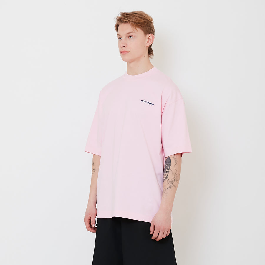 Men Printed Oversized Tee - Pink - SM2502030B