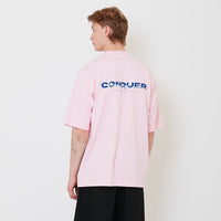 Men Printed Oversized Tee - Pink - SM2502030B