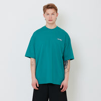 Men Printed Oversized Tee - Dark Green - SM2502030C