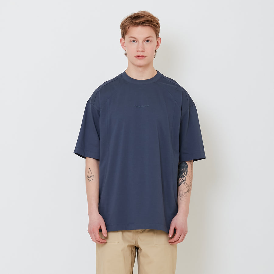 Men Printed Oversized Tee - Metal - SM2502031B