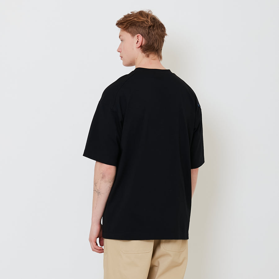 Men Printed Oversized Tee - Black - SM2502031C