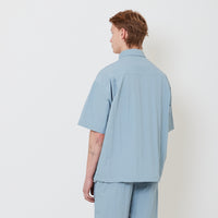 Men Oversized Shirt - Light Blue - SM2502033A