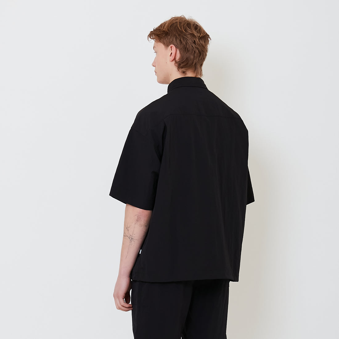 Men Oversized Shirt - Black - SM2502033B