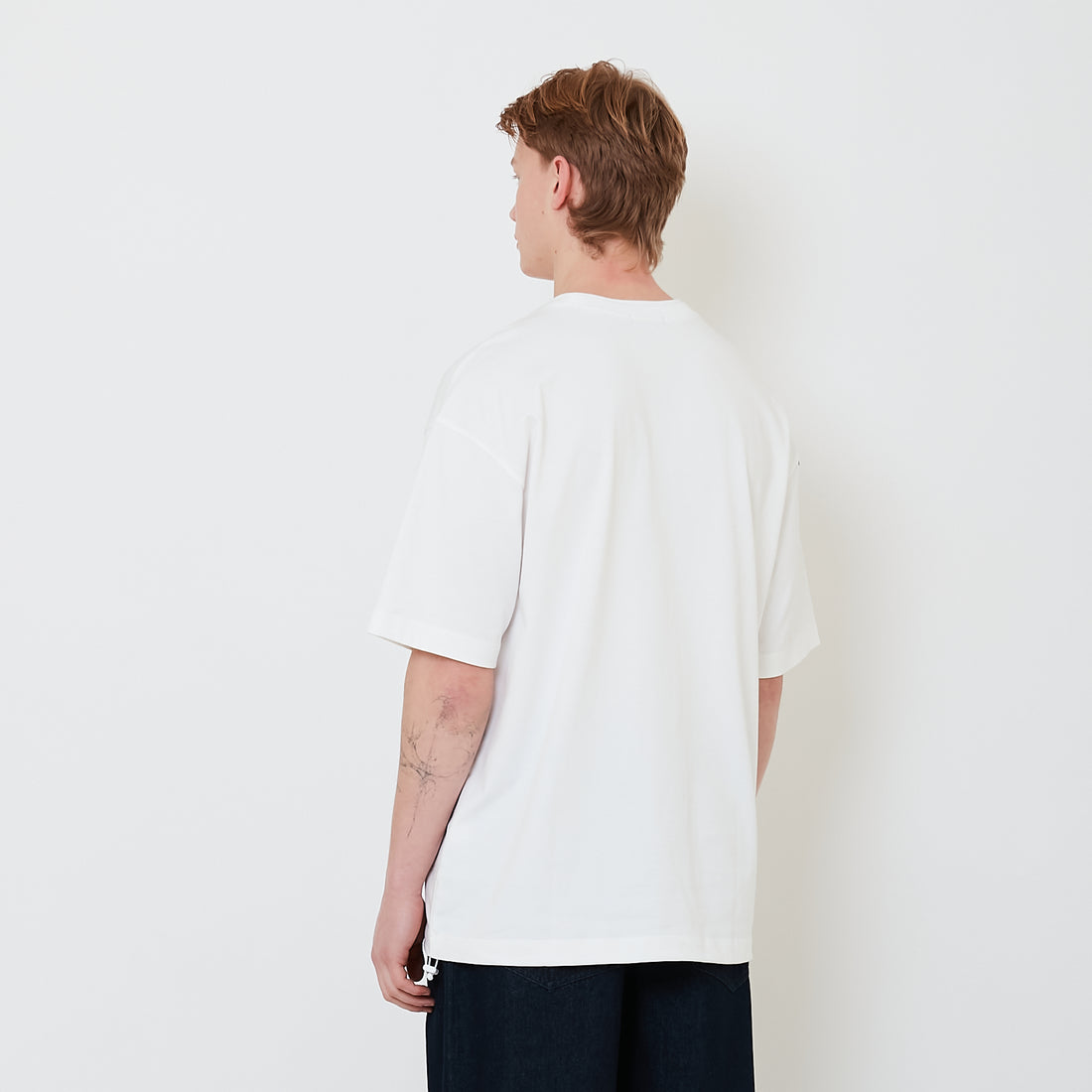 Men Oversized Polo Tee - Off White - SM2503048A