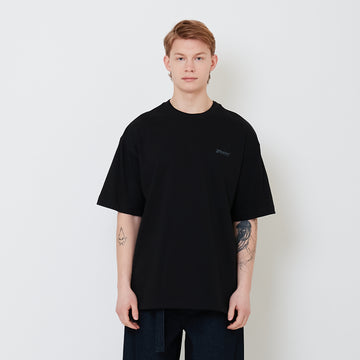 Men Oversized Polo Tee - Black - SM2503048C