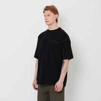 Men Printed Oversized Tee - Black - SM2503053D