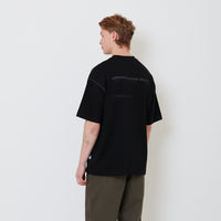 Men Printed Oversized Tee - Black - SM2503053D