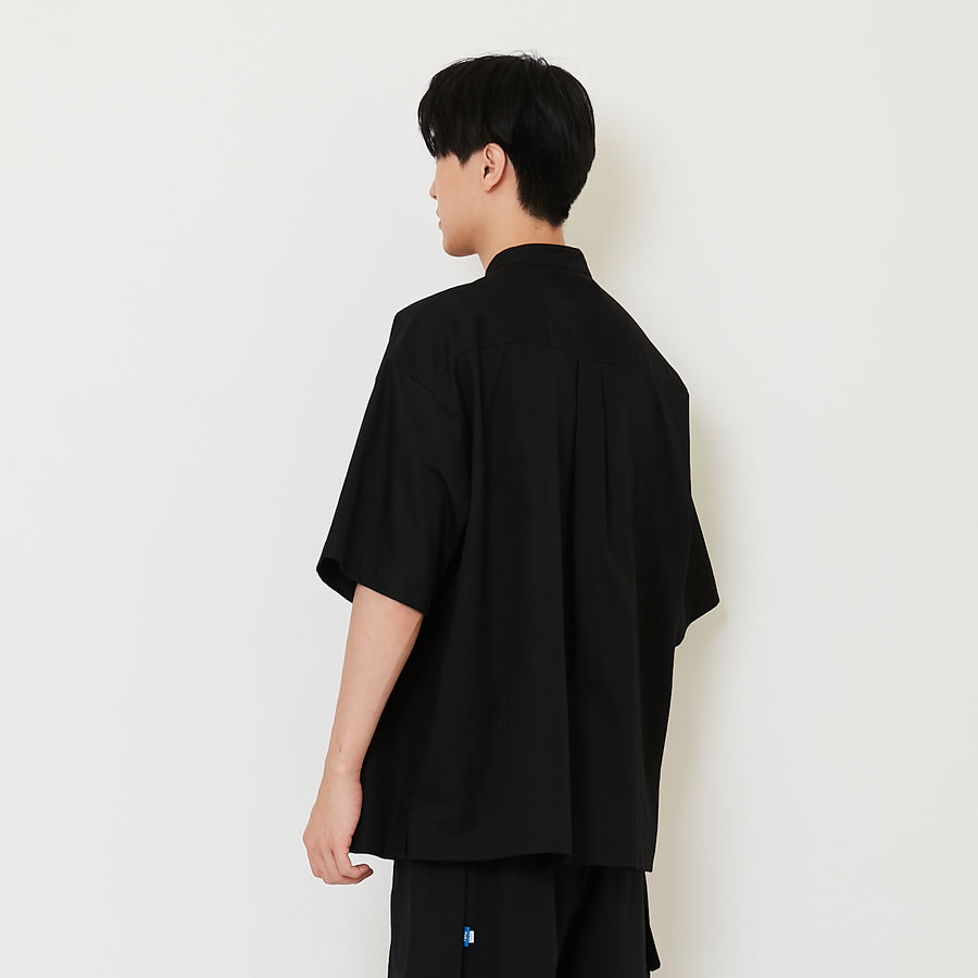 Men Oversized Shirt - Black - SM2503055C