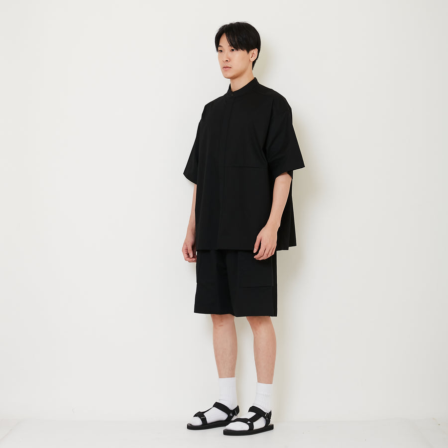 Men Woven Cargo Shorts - Black - SM2503056C