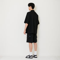 Men Woven Cargo Shorts - Black - SM2503056C