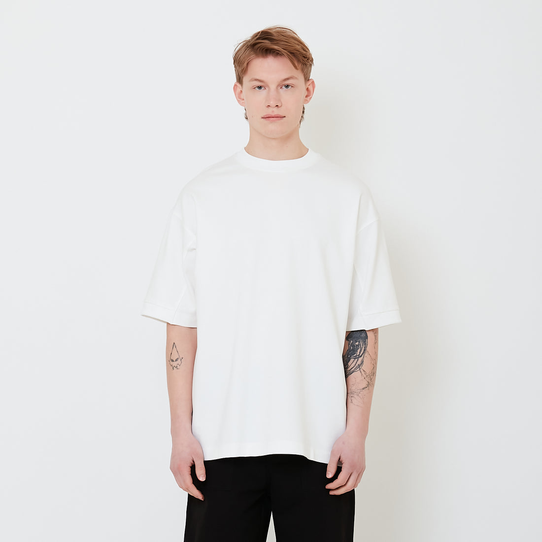 Men Oversized Tee - Off White - SM2503058A