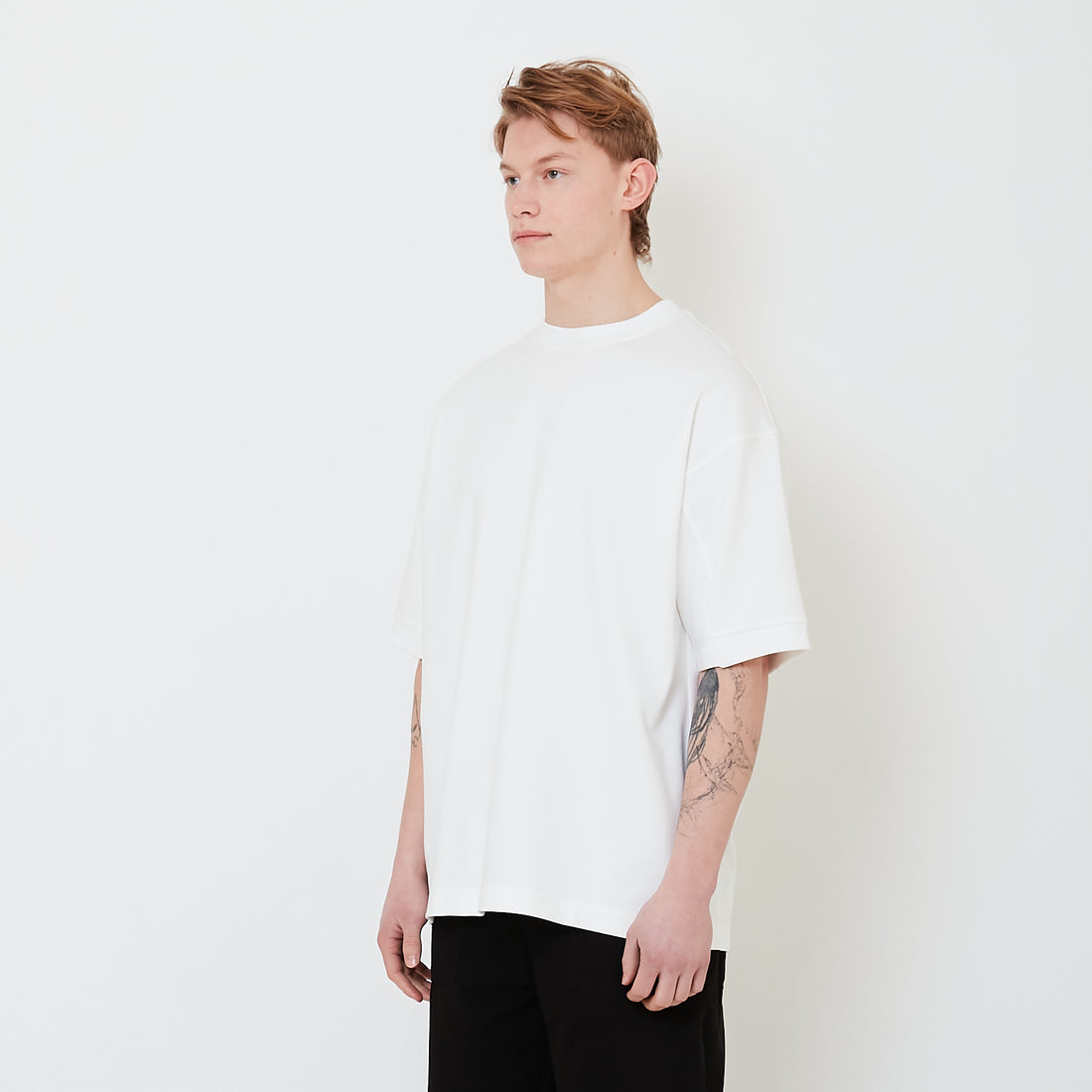 Men Oversized Tee - Off White - SM2503058A