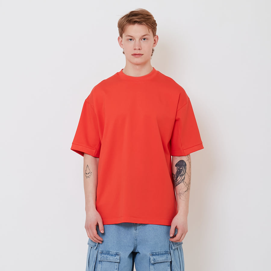 Men Oversized Tee - Dark Orange - SM2503058C