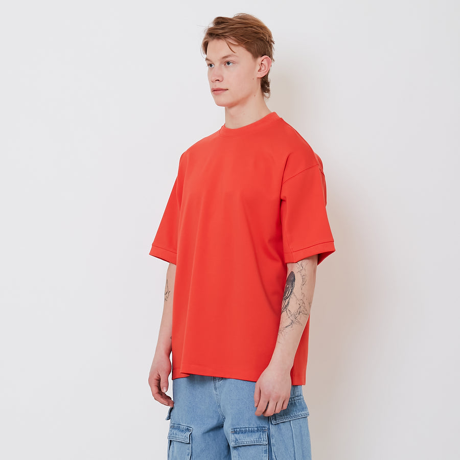 Men Oversized Tee - Dark Orange - SM2503058C