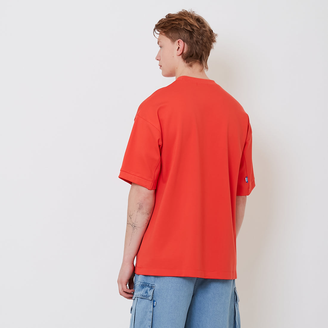 Men Oversized Tee - Dark Orange - SM2503058C