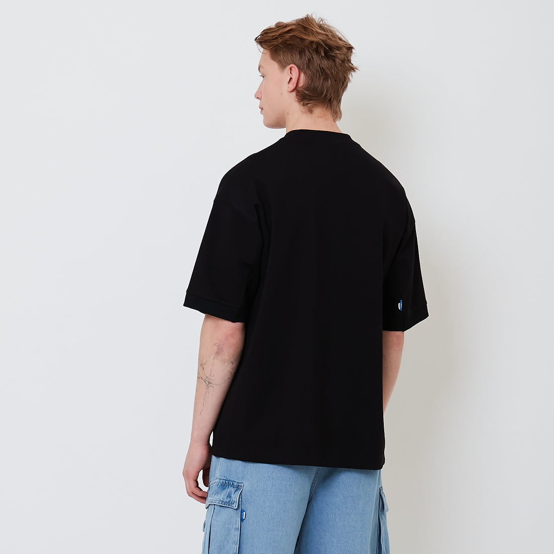 Men Oversized Tee - Black - SM2503058D