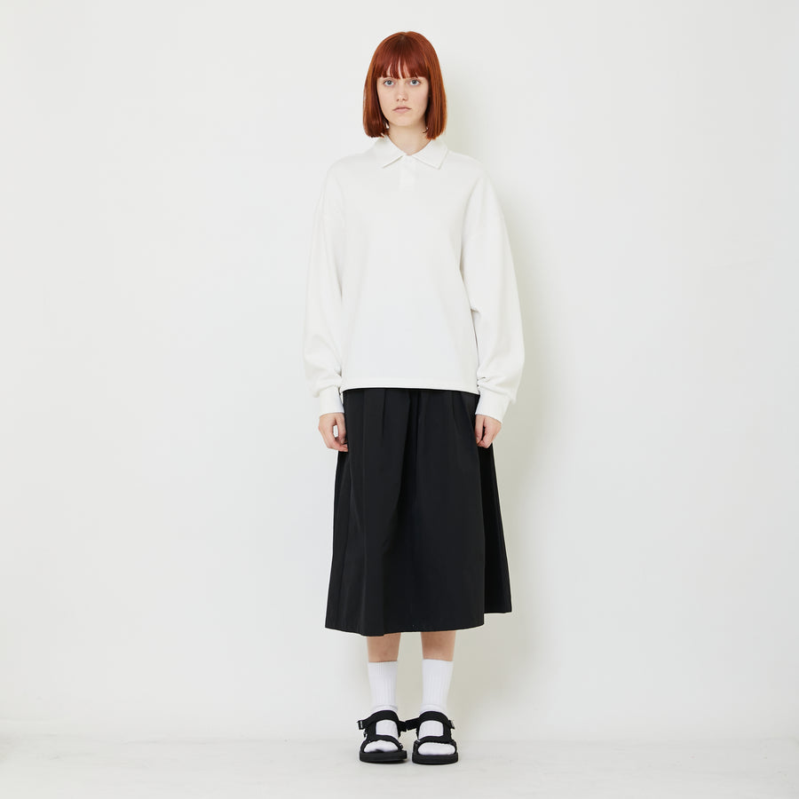 Adult Genderless Cropped Polo Sweater - Off White - SU2408002A