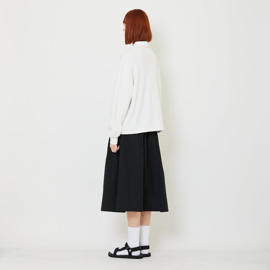 Adult Genderless Cropped Polo Sweater - Off White - SU2408002A