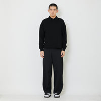 Adult Genderless Cropped Polo Sweater - Black - SU2408002D