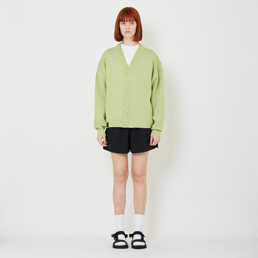 Adult Genderless Oversized Cardigan - Avocado - SU2408004A