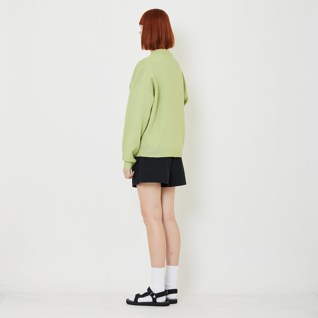 Adult Genderless Oversized Cardigan - Avocado - SU2408004A