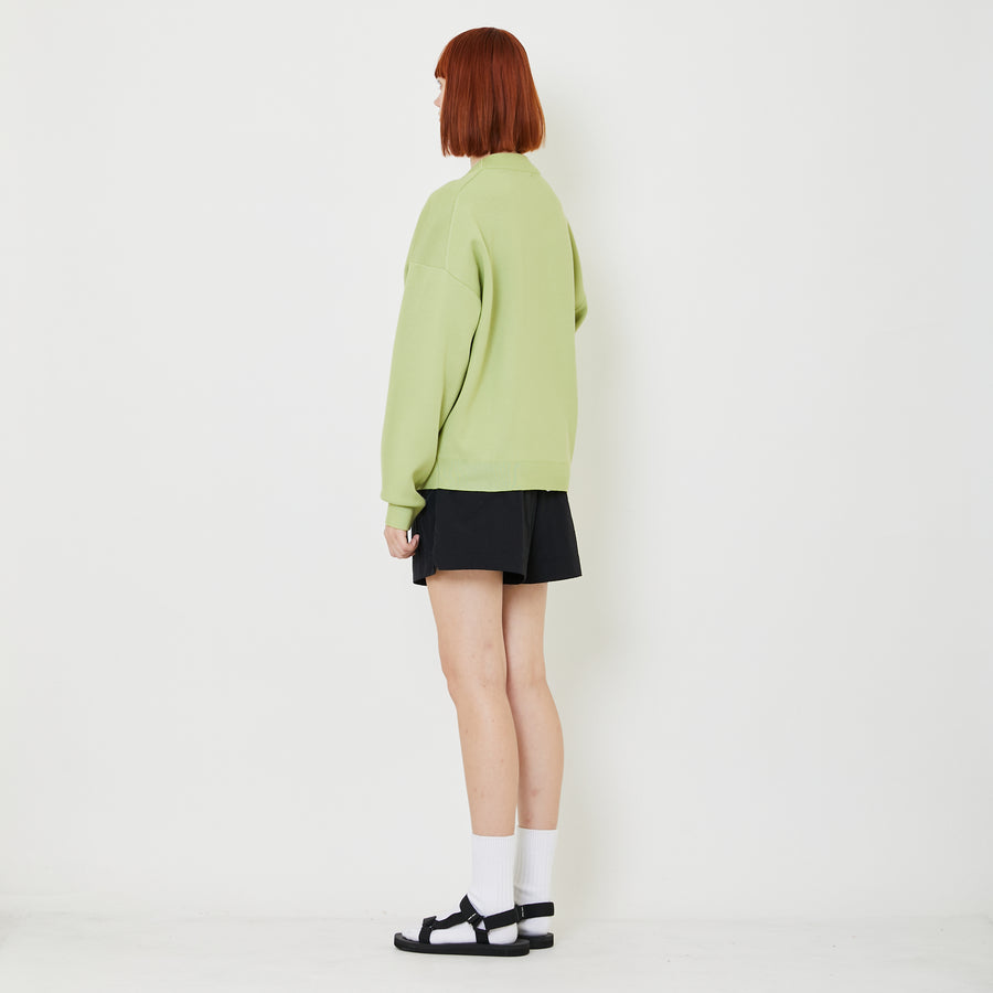 Adult Genderless Oversized Cardigan - Avocado - SU2408004A