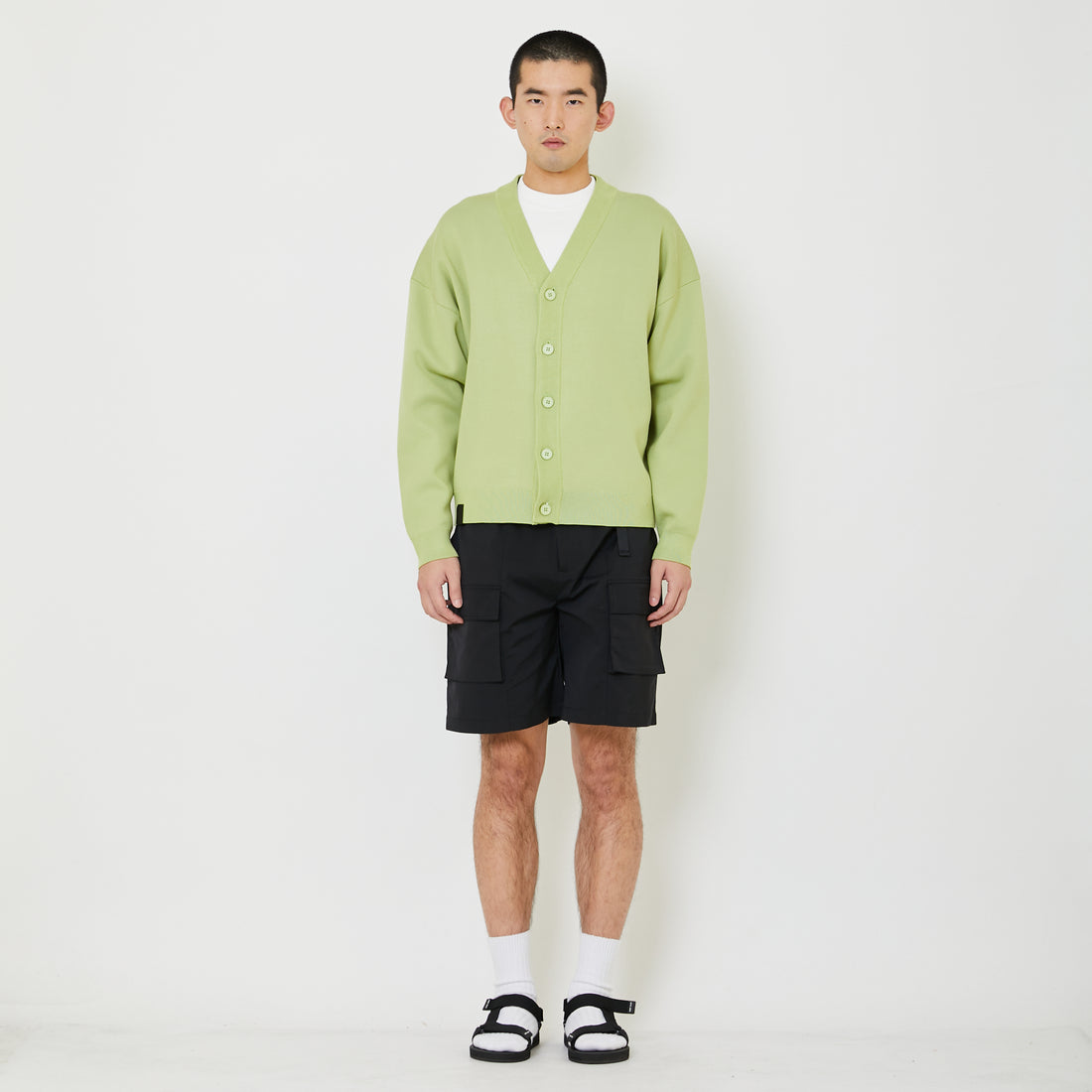 Adult Genderless Oversized Cardigan - Avocado - SU2408004A